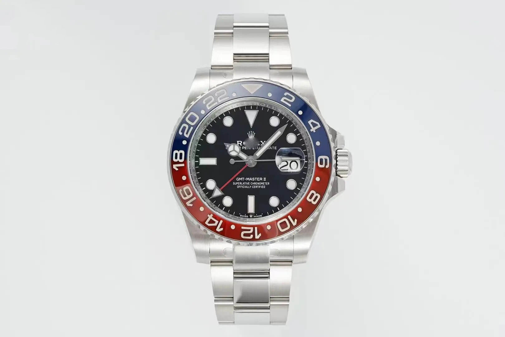 GMT MASTER II M126710BLRO-0002 C+ FACTORY STAINLESS STEEL